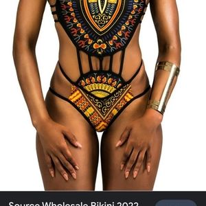 1 PC SWIMSUIT IN AFRICAN DASHIKI PRINT